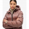 SUPERDRY Hooded Luxe Sports Puffer Jacket SPICE BROWN