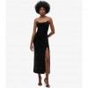 SUPERDRY Diamonte Velvet Maxi Dress BLACK