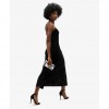 SUPERDRY Diamonte Velvet Maxi Dress BLACK