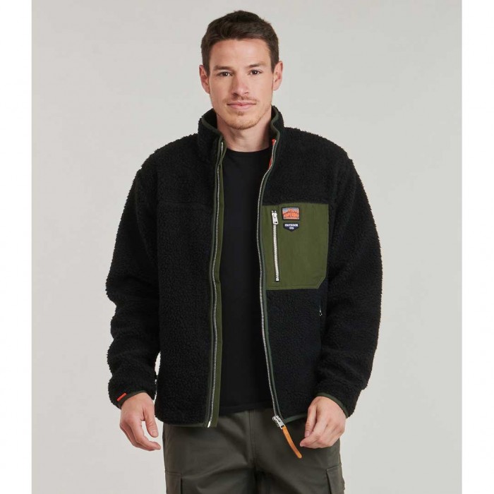 SUPERDRY Polar Men's Fleece Cardigan Black