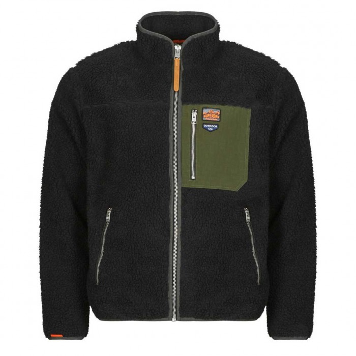 SUPERDRY Polar Men's Fleece Cardigan Black