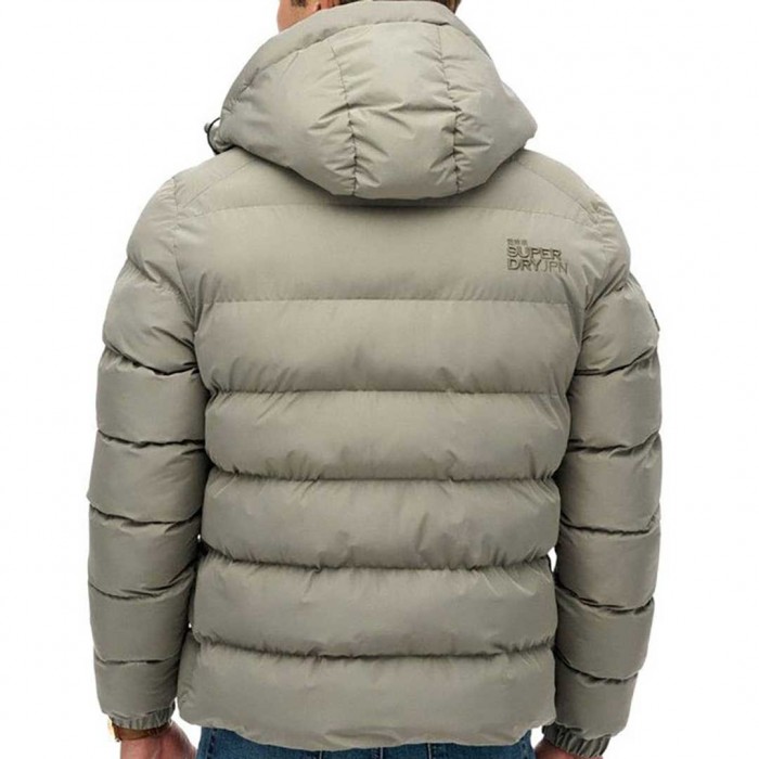 SUPERDRY MAN HOODED SPORTS PUFFER JACKET LIGHT GREEN