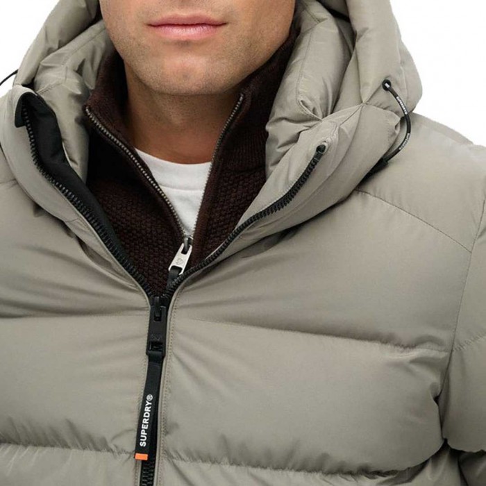 SUPERDRY MAN HOODED SPORTS PUFFER JACKET LIGHT GREEN