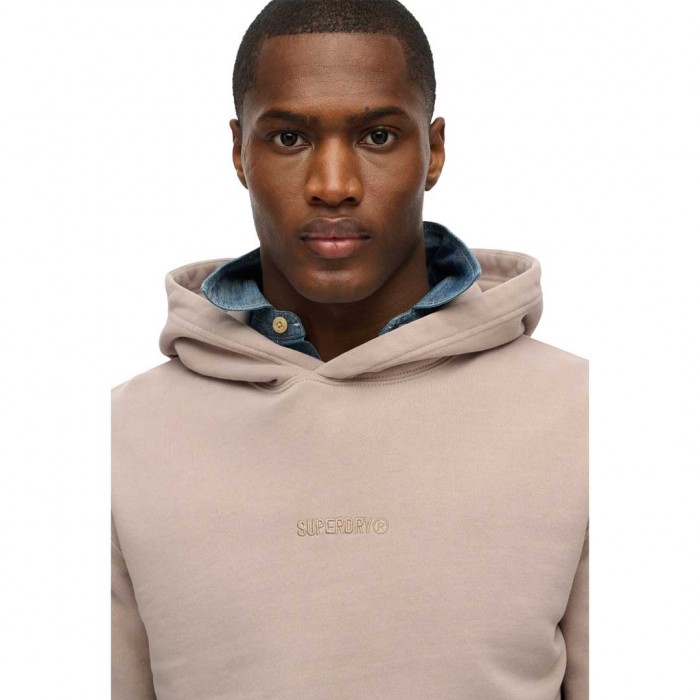 SUPERDRY MAN MICRO LOGO HOODIE BEIGE