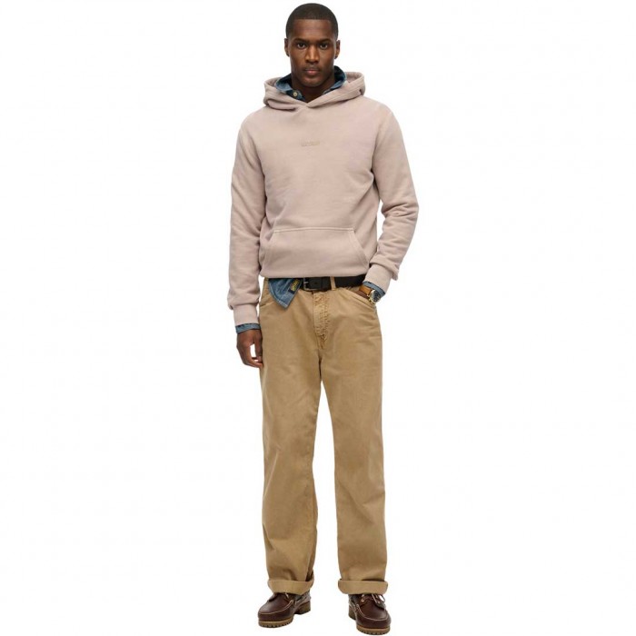 SUPERDRY MAN MICRO LOGO HOODIE BEIGE