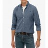 SUPERDRY MAN Classic Needle Cord Shirt GREY/BLUE SUPERDRY MAN Classic Needle Cord Shirt GREY/BLUE