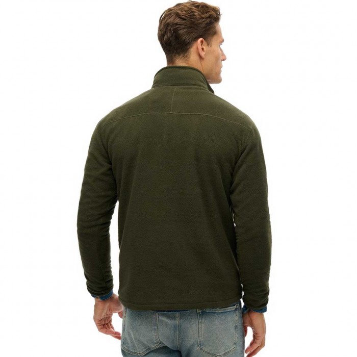SUPERDRY MAN FLEECE HALF ZIP GREEN