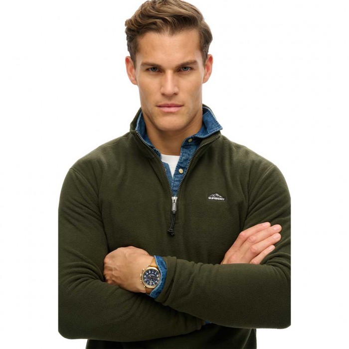SUPERDRY MAN FLEECE HALF ZIP GREEN