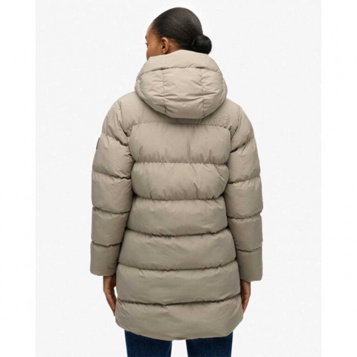 SUPERDRY WOMAN LONG PUFFER JACKET BEIGE