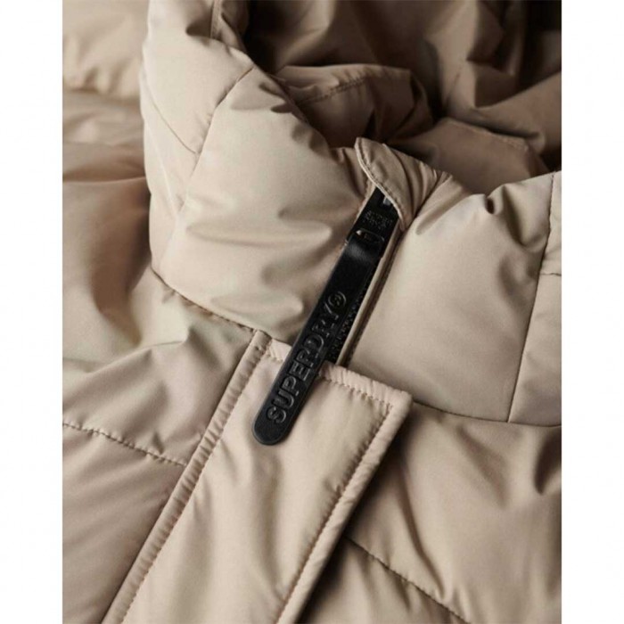 SUPERDRY WOMAN LONG PUFFER JACKET BEIGE