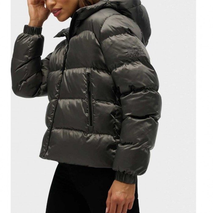SUPERDRY Luxe Sports Hooded Jacket BLACK