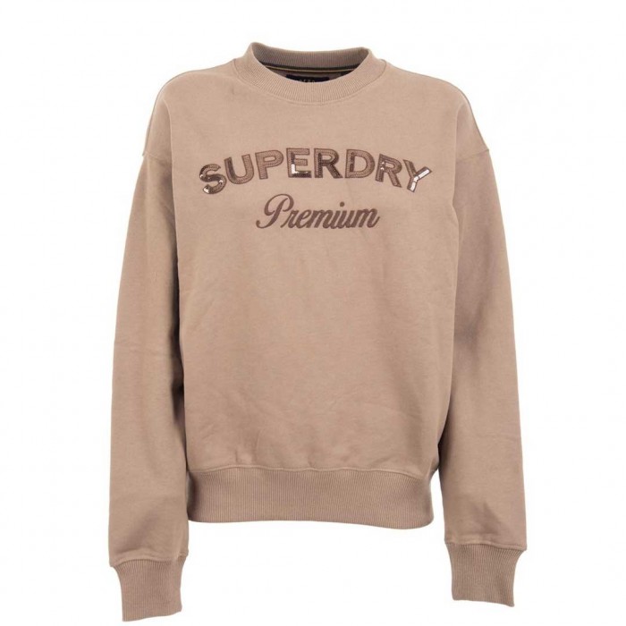 SUPERDRY Ovin Women's Sweatshirt CARBON BROWN