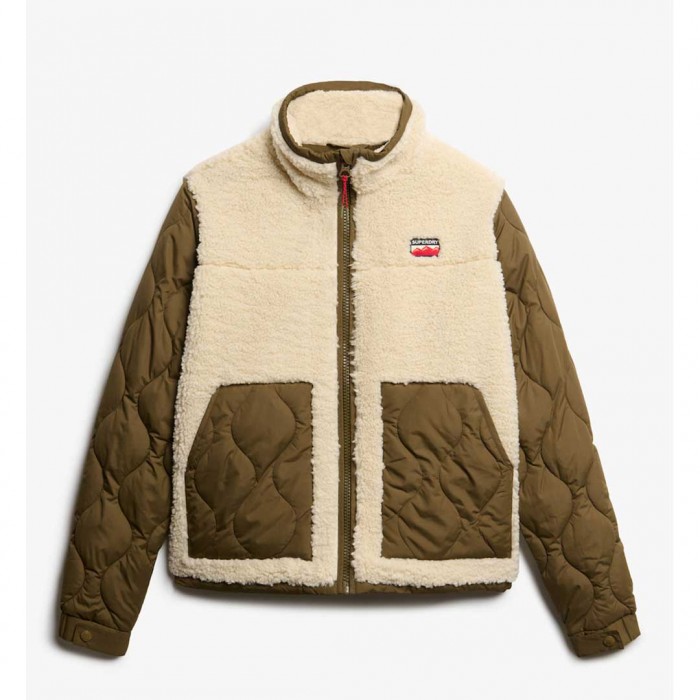 SUPERDRY Women's Lifestyle Jacket for Winter Biege
