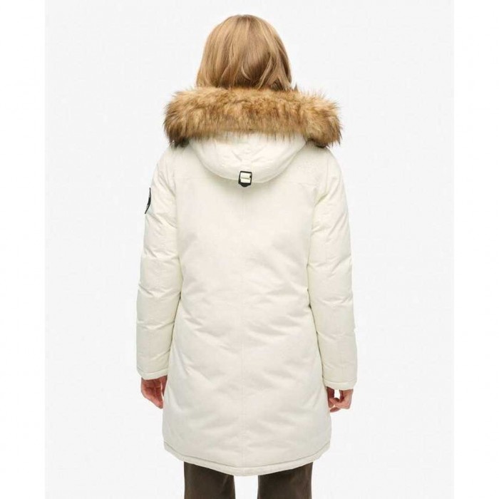 SUPERDRY WOMAN Everest Faux Fur Parka OFF WHITE