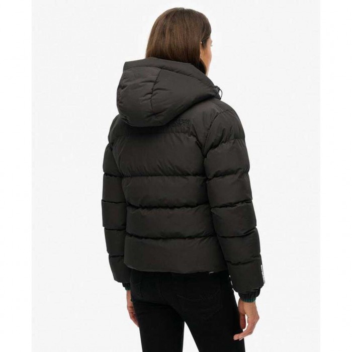 SUPERDRY WOMAN Hooded Sports Puffer BLACK
