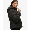 SUPERDRY WOMAN Hooded Sports Puffer BLACK SUPERDRY WOMAN Hooded Sports Puffer BLACK