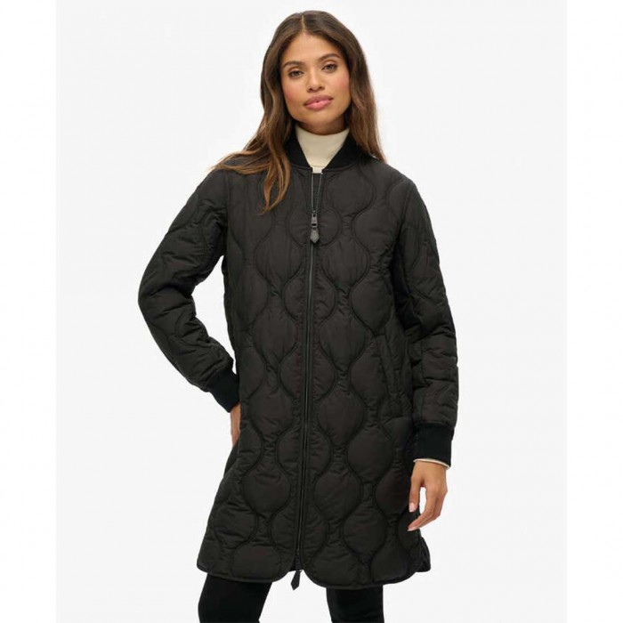 SUPERDRY WOMAN LONG JACKET BLACK