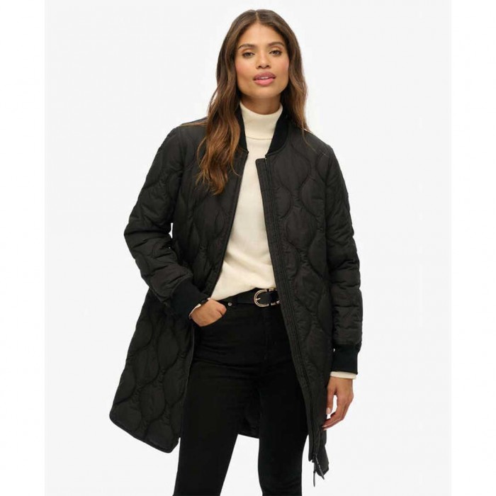 SUPERDRY WOMAN LONG JACKET BLACK