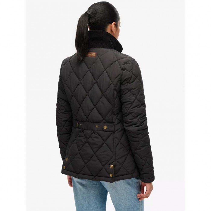 SUPERDRY Corduroy Trimmed Liner Jacket BLACK