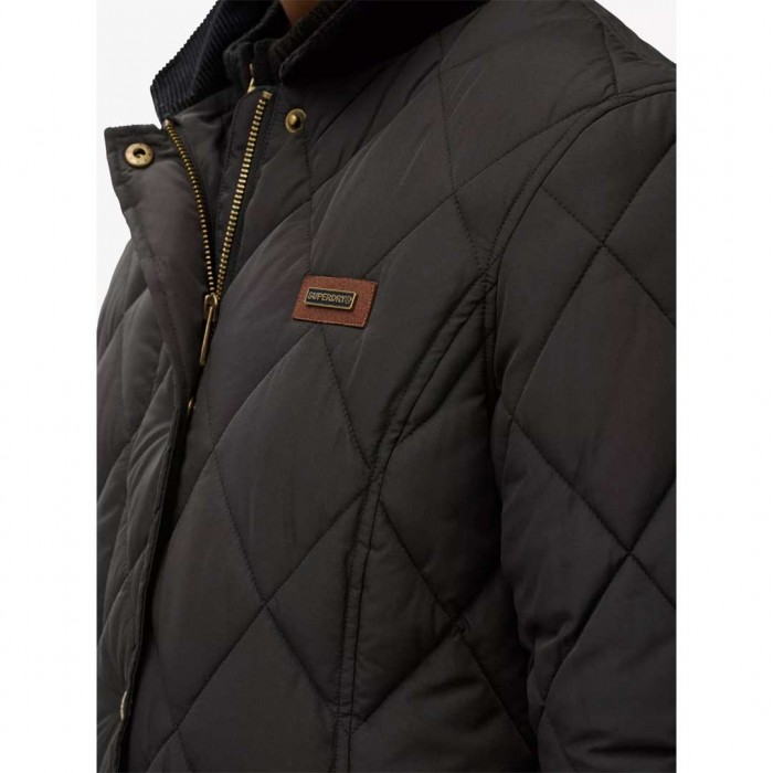 SUPERDRY Corduroy Trimmed Liner Jacket BLACK