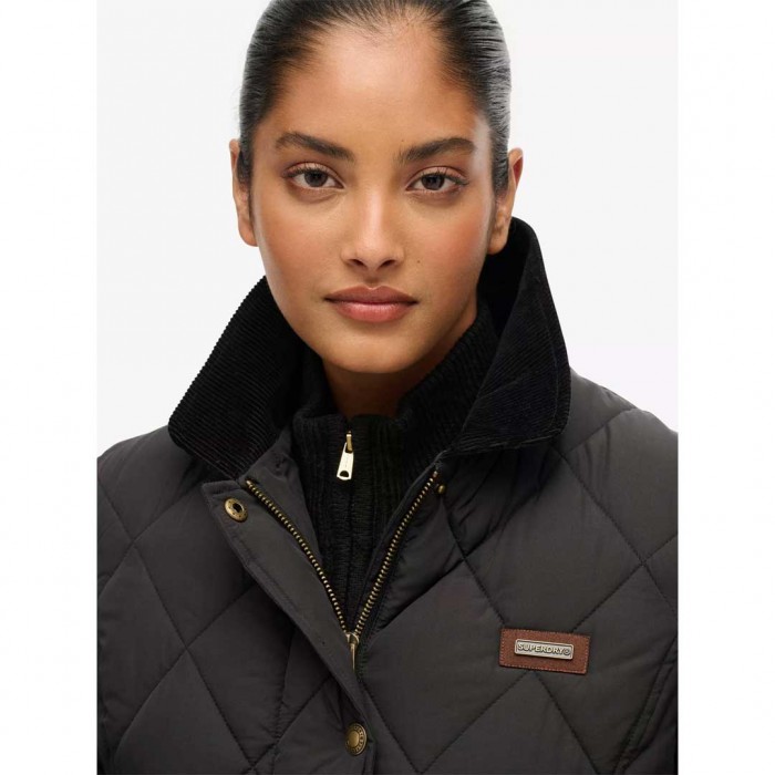 SUPERDRY Corduroy Trimmed Liner Jacket BLACK