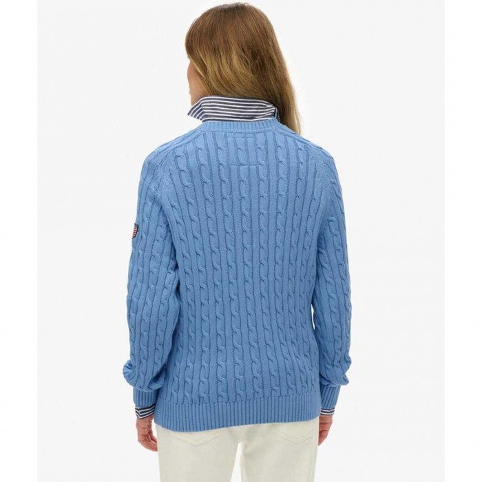 SUPERDRY Women's Sweater Cotton Light Blue