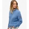 SUPERDRY Women's Sweater Cotton Light Blue SUPERDRY Women's Sweater Cotton Light Blue