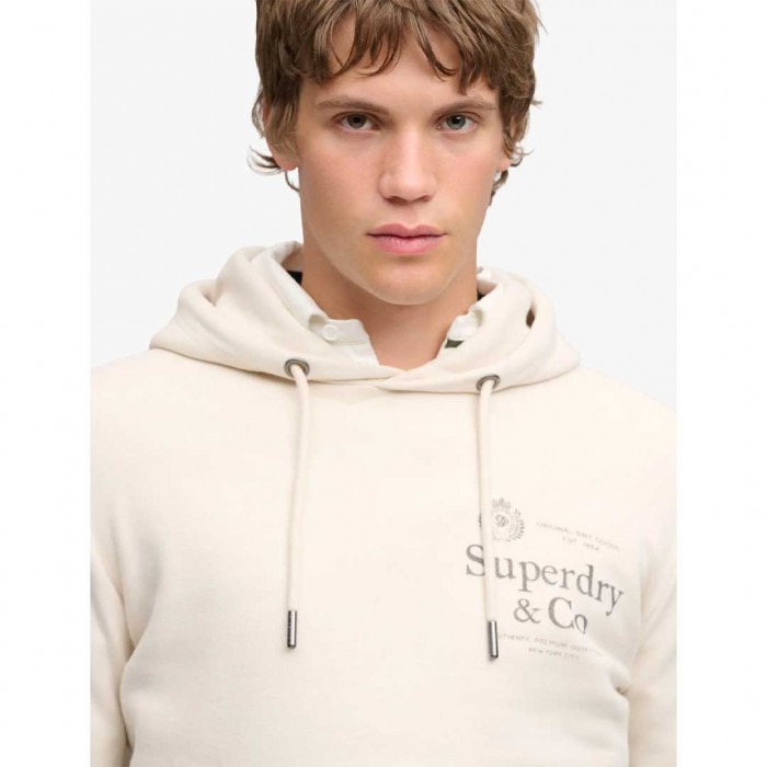 SUPERDRY MAN HOODIE ECRU
