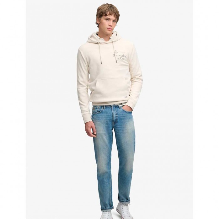 SUPERDRY MAN HOODIE ECRU