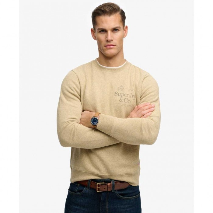 SUPERDRY 1954 Company Relaxed Sweatshirt BEIGE