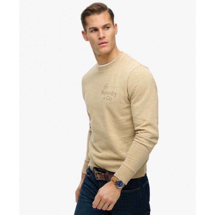 SUPERDRY 1954 Company Relaxed Sweatshirt BEIGE