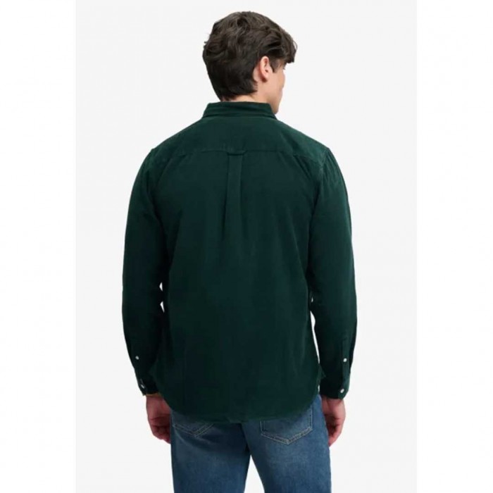 SUPERDRY CLASSIC NEEDLE CORD SHIRT EAGLE GREEN
