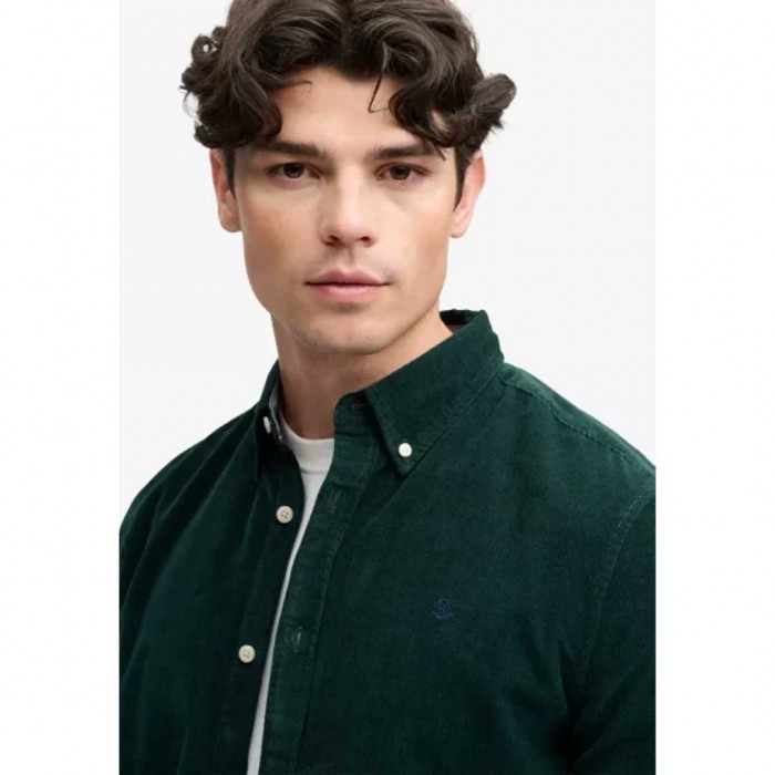 SUPERDRY CLASSIC NEEDLE CORD SHIRT EAGLE GREEN