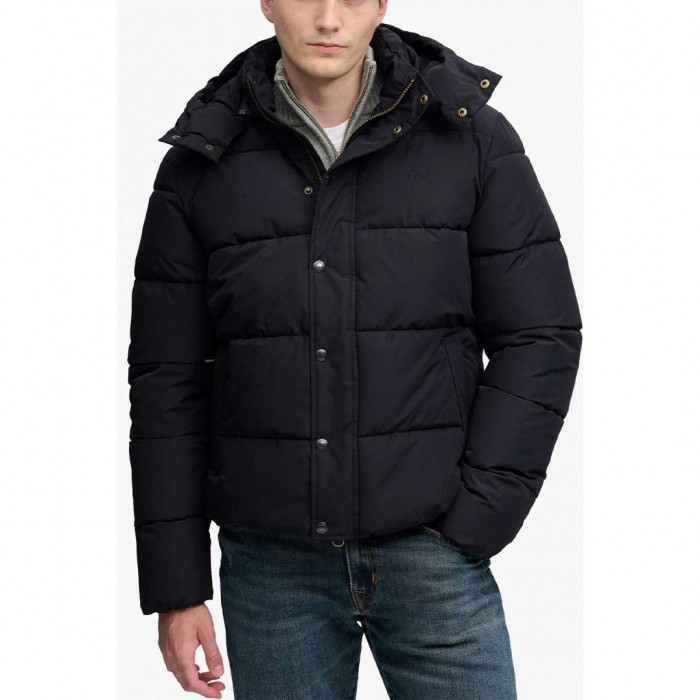 SUPERDRY MAN Premium Hood Puffer BLACK