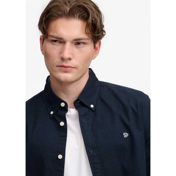 SUPERDRY MAN Preppy Oxford Long Sleeve Shirt DARK BLUE