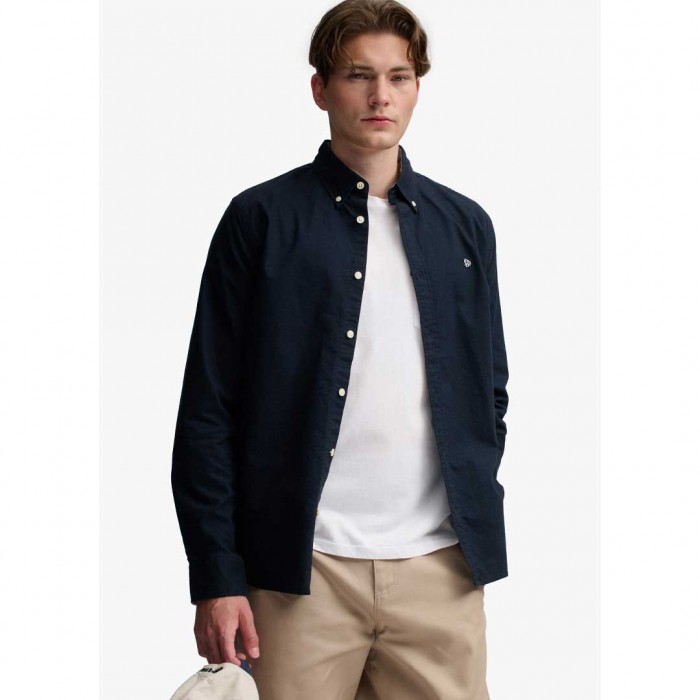 SUPERDRY MAN Preppy Oxford Long Sleeve Shirt DARK BLUE