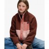 SUPERDRY WOMAN Colour Block Fleece Jacket SPICE BROWN