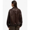 SUPERDRY WOMAN Collared Oversized Bomber Jacket BROWN