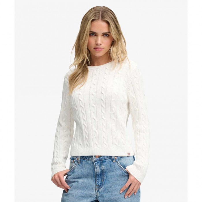 SUPERDRY WOMAN PULLOVER WHITE