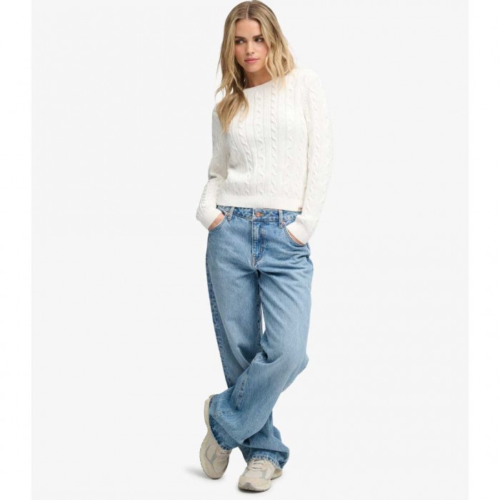 SUPERDRY WOMAN PULLOVER WHITE