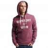 Superdry Ανδρικό φούτερ Vintage Corporation Logo Marl Hoodie BURGUNDY