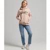 SUPERDRY Graphic Logo Sparkle Hoodie Pink