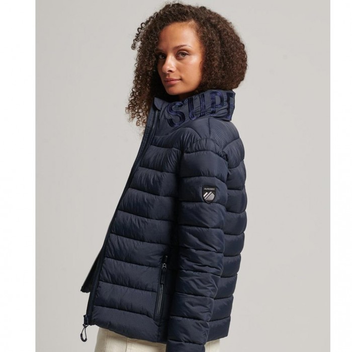 SUPERDRY Classic Logo Puffer Jacket NAVY