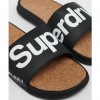 SUPERDRY Cork Crewe Sliders BLACK