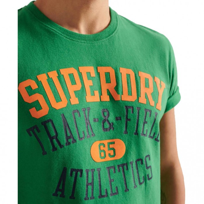 SUPERDRY TRACK AND FIELD GRAPHIC LW TEE GREEN