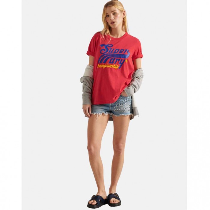 SUPERDRY Collegiate Cali State T-Shirt - Red