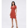 SURKANA Short cross over dress RED