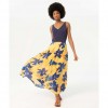 SURKANA Printed long skirt with flounce Yellow