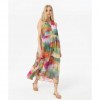 SURKANA Oversize satin printed long dress Multi