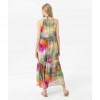 SURKANA Oversize satin printed long dress Multi